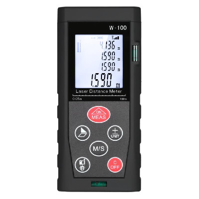 

150m492ft minft Mini Handheld Digital Laser Distance Meter with LCD Backlight 2 Bubble Levels Range Finder Diastimeter Distance