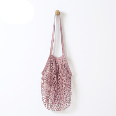 

JPGIF Reusable Fruit String Grocery Shopper Cotton Tote Mesh Woven Net Shoulder Bag