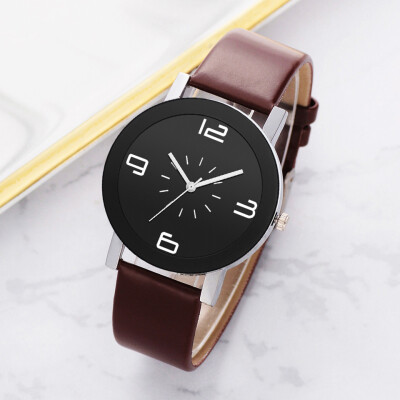 

RM Casual Fashion Monochrome Simple Digital Scale Disc Belt Strap Ladies Watch