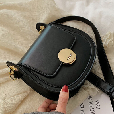 

French minority western style texture womens new 2019 contrast broadband shoulder Messenger bag women Joker ins