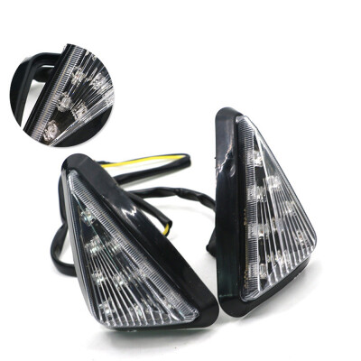 

1 Pair LED Triangle Signal Light Set 12V DC Turn Indicator Headlight Motorcycle