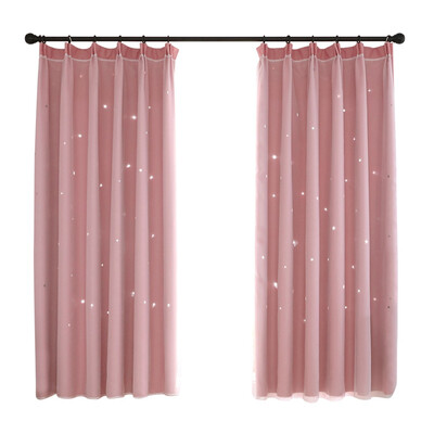 

Hollowed Out Star Shading Window Blackout Curtain Drapes Purdah for Living Room Princess Children Room Baby Kids Room Curtain