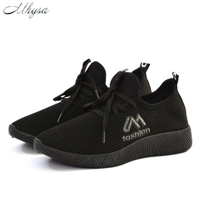 

Mhysa 2019 Spring Autumn new mesh breathable casual sneakers shoes solid color shallow with a small red black womens shoes T49
