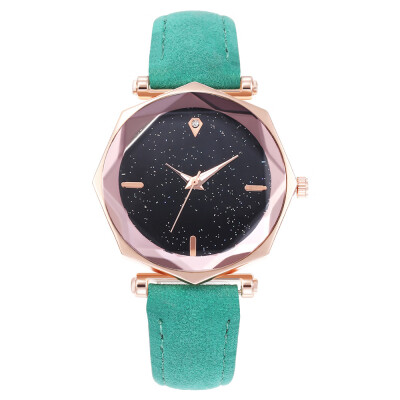 

Explosion models full of stars fashion ladies octagonal belt watch simple student table