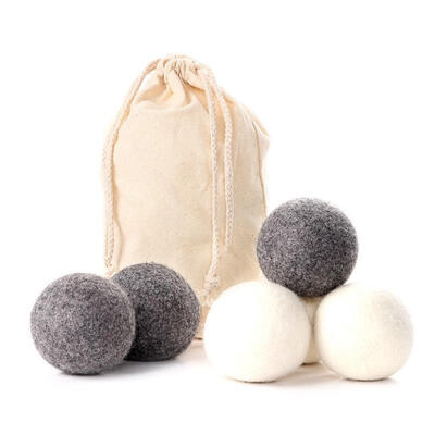 

6 Laundry Balls Dryer 7cm Organic Wool Fabric 100 Natural Reduces Drying Time