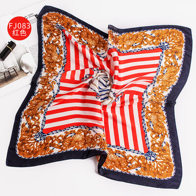 

2018 new silk satin small square small square Korean professional collar scarf FJ083