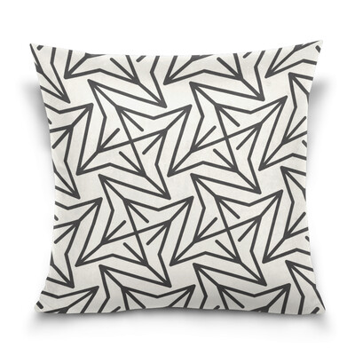 

ALAZA Throw Pillow Cover 16 X 16 inch Cushion Cover with Pattern With Lines Printed Pillowcase