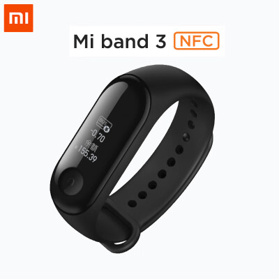 

Original Xiaomi Mi Band 3 NFC Version Smart Wristband 078" OLED Touchscreen 5ATM Swim Reject-Call Pulse Heart Rate Step Time