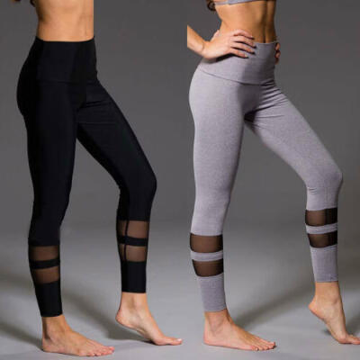 

Women Yoga Fitness Leggings Gym Stretch Sports High Waist Pants Trousers US