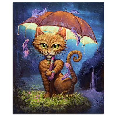 

Cat With Umbrella 5D DIY Diamond Painting Animal Full Square Diamond Embroidery Sale Picture of Rhinestones Mosaic Painting