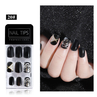

Gobestart Finished Nail Patches 30Pcs Boxed Removable Repeated Use Of fake Nail Patches