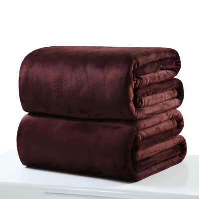 

Small Super Warm Solid Warm Micro Plush Fleece Blanket Throw Rug Sofa Bedding