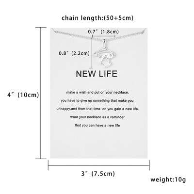 

Rinhoo Fashion Jewelry Animal Zodiac New Life Rabbit Alloy Clavicle Pendant Short Necklace Gift for Women Birthday Jewelry