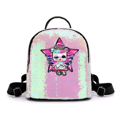 

Glitter Women Sequins Backpack Girls Cartoon Star Travel Shoulder Schoolbag