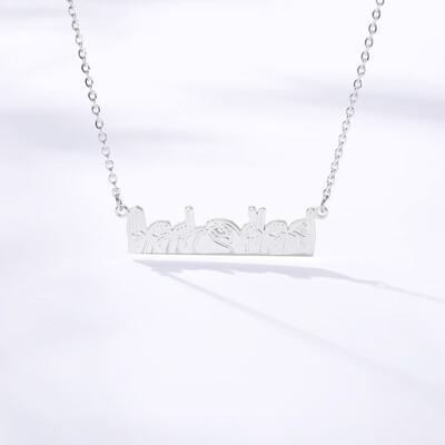 

Victory Hand Charms Rock Paper Scissors Necklace Finger-guessing Game for Women Men Stainless Steel Rose Gold Color Necklaces