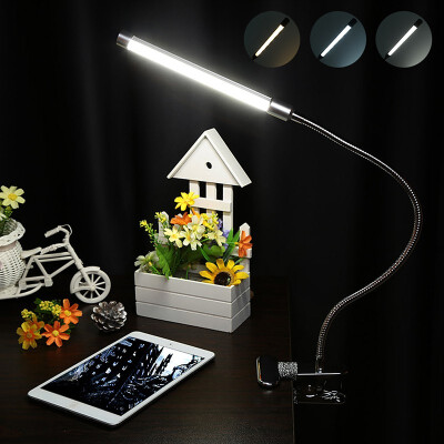 

LED USB Clip On Flexible Desk Lamp Dimmable Memory Bed Read Table Study Light Color Temperature Changeable