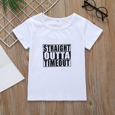 

Toddler Baby Kids Boys Girls Letter Print Tee Tops T-shirt Casual Clothes