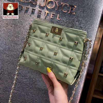 

Lingge small bag woman 2019 new ins network celebrity 100 slant chain bag girl bag fashion single shoulde
