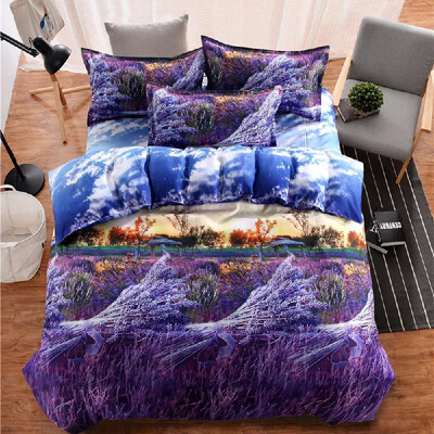 

4 PieceSet Home 3D Ultra Soft Fade Resistant Luxury Bed Sheet Set Bedroom Comfortable Breathable Bedclothes