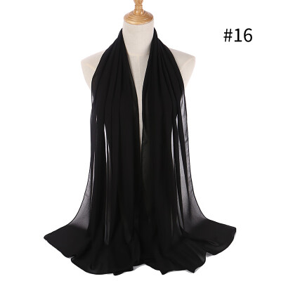 

Monochrome ethnic pearl chiffon bubble towel headband selling high quality Muslim women hijab scarf