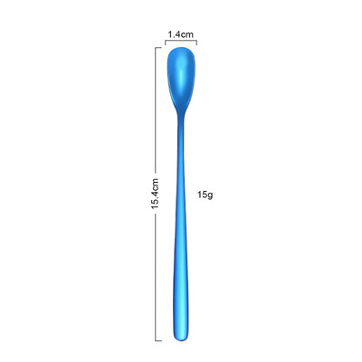 

Vogue 1Pcs Stainless Steel Long Tea Spoons Ice Cream Cocktail Teaspoons Coffee Soup Scoop