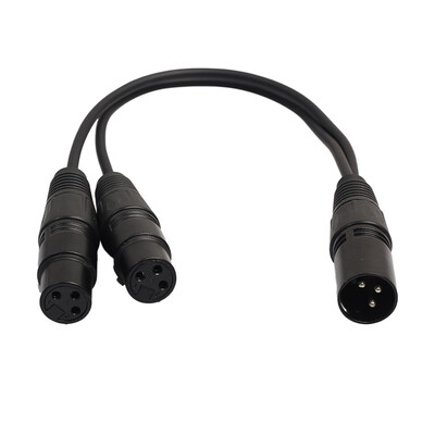 

XLR 3 Pin Male to 2 XLR Female Connector Microphone Extension Cable Cord B