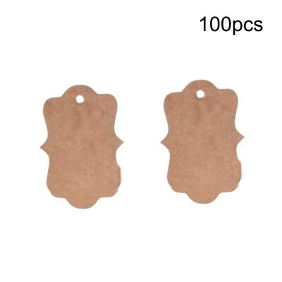 

100Pcs Kraft Paper Sticker DIY Baking Hang Label Cake Decor Holiday Gift Tag