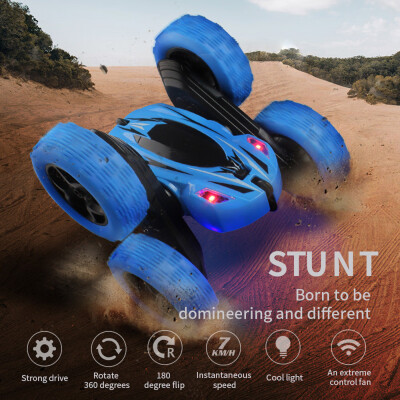 

Kids 360° Rotate Stunt Car Model RC 4WD High Speed Remote Control Off-road Toy