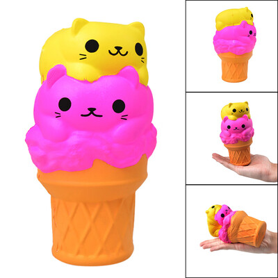 

〖Follure〗Cat Squish Ice Cream Slow Rising Squishies Toy Squishes Stress Relief for Kids