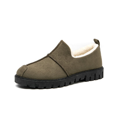 

The new Korean version of 2018 autumn&winter velvet Doug womens shoes Joker student winter shoes snow cotton Mao Mao two cott