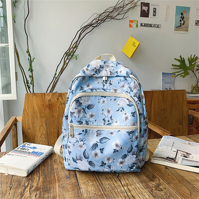 

Tailored Nylon Print Backpack Waterproof Campus Student Lightweight Schoolbag