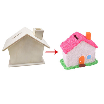 

YIWULADIY Creative Toys Pearl Mud Snow Mud Accessories Wood White Embryo Cabin Mold