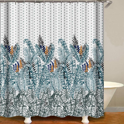 

Shower Curtain Flowers Trees Print Blackout Curtains Waterproof Mildew-proof Bathroom Curtain 71"x71"