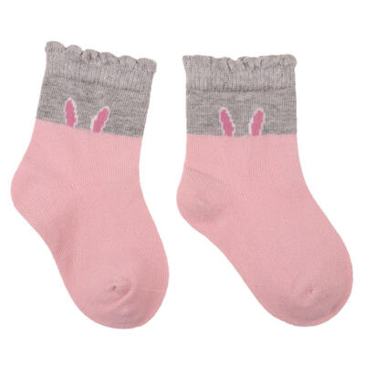 

1-2Y Kids Boys Girls Socks Rabbit Ears Baby Splicing Color Cotton Warm Sock