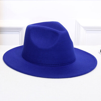 

Fashion Men Women Large Brim Felt Hat Caps Floppy Jazz Hat Vintage Hats Supplies