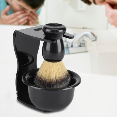 

3 PCS Professional Men Shaving Brush Stand Holder Bowl Set Shaving Brush Shaving Stand