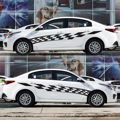 

Car Auto Side Door BK Material Body Rearview Mirror Decal Stripes Sticker Racing