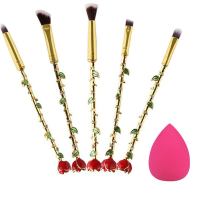 

〖Follure〗5Pcs Rose Make Up Foundation Eyebrow Eyeliner Blush Cosmetic Concealer Brushes