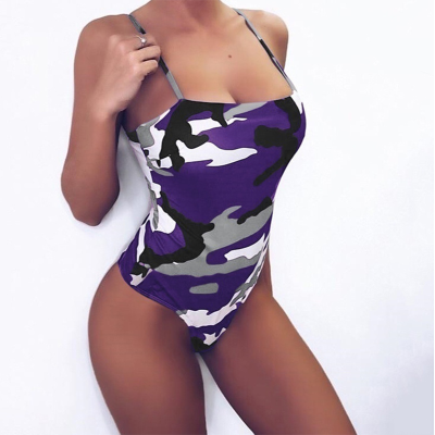 

US New Women Summer Sexy Camo Swimsuit Jumpsuits Push Up Bikini Set Swimwear