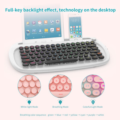 

FD K510D Wireless Bluetooth Keyboard Dual Mode Ergonomic Design Stable Connection Multi-Device Switch Backlight for Tablet Lapto