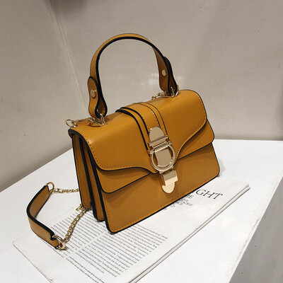 

2019 New Brand Women Leather Handbags Famous Luxury Designer Contrast Color Fashion Shoulder Bags Female Crossbody Purses Bolsas