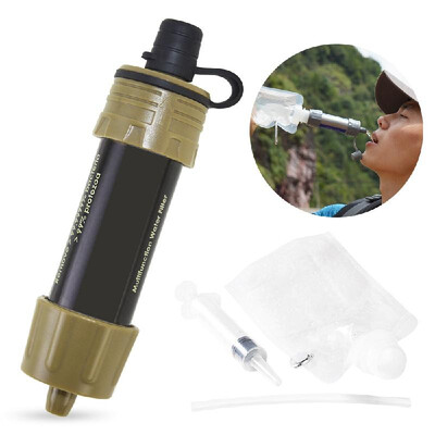 

Outdoor Water Filter Straw Water Filtration System Water Purifier for Emergency Preparedness Camping Traveling Backpacking
