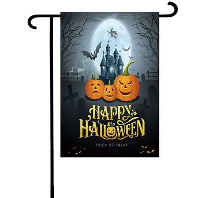 

Toponeto Halloween Bat Pumpkin Witch Garden Banner Home Decoration Banner 30x45cm