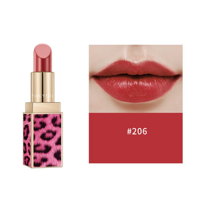 

Pink Leopard Lipstick Matte Waterproof Velvet Lip Stick Stain Makeup Lot Leopard Matte Shimmer Moisturizing