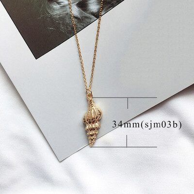 

Fashion Bohemian Cowrie Conch Gold Shell Pendant Necklace for Women Ocean Sea Beach Necklaces Boho Shell Jewelry