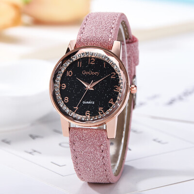 

RM Fashion Simple Flat Digital Scale Dial Belt Fashion With Quartz Womens Watch