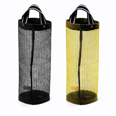 

Plastic Bag Holder Dispenser Hanging Folding Mesh Garbage Bag Organizer Trash Pouch Holder Recycling Containers