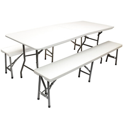 

Ktaxon 6 Portable Folding Picnic Table 2 pcs of 6 Benches for Picnic Patio Garden Outdoor Camping