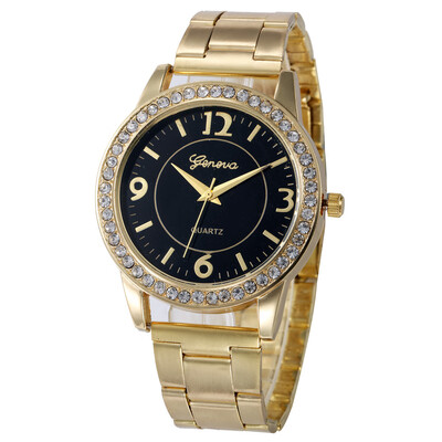 

Relogio Feminino 2018 Top Brand Fashion Quartz Watches Women Gold Geneva Watch Casual Stainless Steel Dress Wristwatches 233