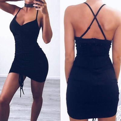 

Women Sexy Summer Floral Bodycon Evening Party Cocktail Club Short Mini Dress